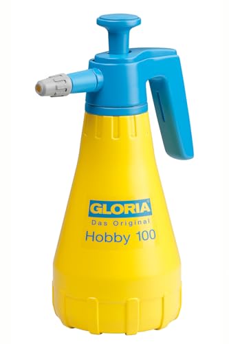 GLORIA Drucksprüher Hobby 100 | Handsprüher für Pflanzen & Garten | 1 L Gartenspritze mit Messingdüse & Füllstandsanzeige