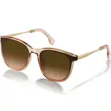 kunchu Sonnenbrille-Damen-Groß-Brillert-Frauen-Retro-Square -Trendy- Klassisch-UV400-Schutz-Ultraleicht-Runde