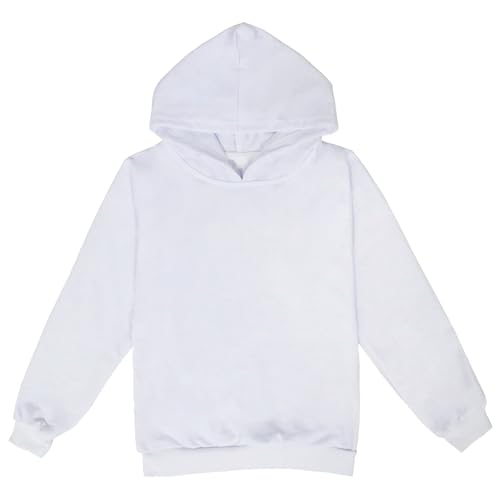 CreoQIJI Mädchenpullover Children's Blank Hoodie Spring and Autumn Thin Multi Color Primary School Pullover Hoodie Casual All Over Hoodie Vintage Pulli (L, 1-2 Years)
