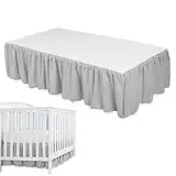 Bexdug Kinderbett Röcke,Staubrüsche mit Quastenbesatz - Mikrofaser-Kinderbettrock mit Bommeln, um Babys warmes und gemütliches Kinderzimmer zum Schlummern und Träumen zu bringen, 28"x 52"