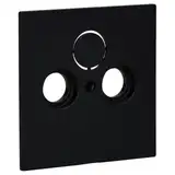 Busch-Jaeger 1743-45M Zentralscheibe für Antennensteckdose 2/3-fach Schwarz Matt art linear 2CKA001724A4435