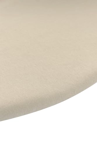 Meyco Baby Spannbettlaken Laufgittermatratze - Uni Sand - Rund 90/95cm - Einzelpackung