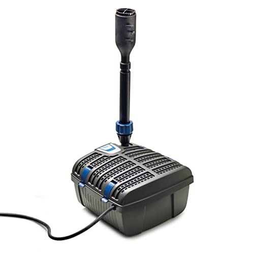 OASE 70233 Filtral UVC-Klärer 1500 - Unterwasserfilter, Teichklärer, Wasserspiel, inkl. 3 Fontänenaufsätzen für verschiedene Wasserspielvariationen für Teiche bis 1,5 m³