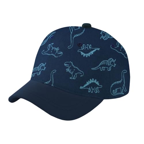 Baby Baseballkappe, Dinosaurier Muster Baseballmütze, Baby Mütze Sonnenhut, Verstellbare Cartoon Kleinkind Sonnenhüte für Jungen Mädchen Kleinkind (DE/NL/SE/PL, Alter, 2 Jahre, 5 Jahre, Marine)