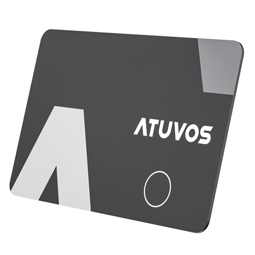 ATUVOS Wallet Tracker Karte Thin 1.6mm, Air Smart Tag Card Kompatibel mit Apple Wo ist? APP (iOS NUR, Android Not Supported), Bluetooth Item Finder für Reisekoffer/Geldbeutel/Koffer/Taschen und mehr