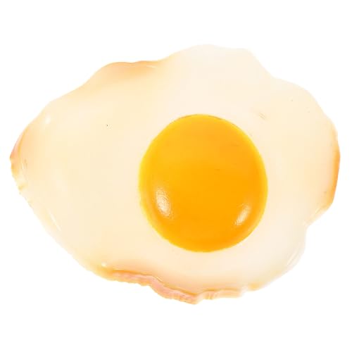 QUMIIRITY Simuliertes Essen Gefälschtes Essen Gefälschte Eier Fotografie Spiegelei-Modell Gefälschtes Spiegelei-Modell Dekoratives Lebensmittelmodell Frühstücks-Sandwich-Maker PVC