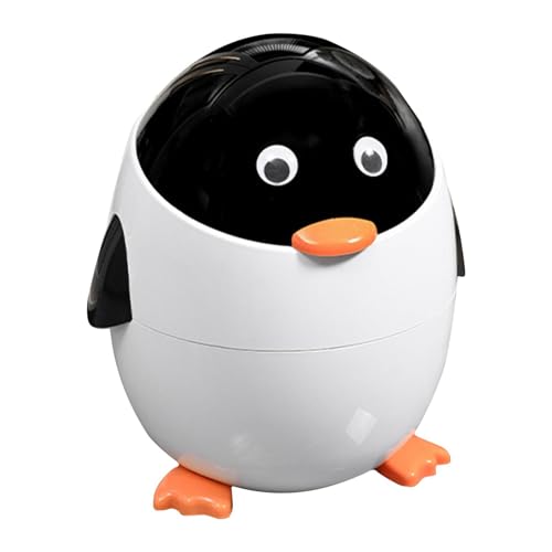 Pinguin-Mülleimer, Süße Cartoon Pinguin Tier-Mülleimer, Mülleimer Für Untertische,Papierkorb Mit Deckel,Pinguin-Mülleimer Mit Deckel, Schlafzimmer-Mülleimer Für Kinderzimmer Badezimmer Büro Wohnzimmer