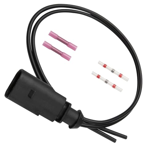 Xiciki Stecker 2-pol Reparatursatz Kabelbaum,1J0973802 ABS ESP,Zubehör für VW stecker 2 polig,Stecker Reparatursatz kompatibel mit VW Audi A4 A6 A8 Q5 Q7 Golf,Wasserdichter Kabelbaum Stecker