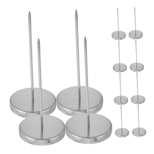 SOPOTUTU 12 Stück Papiereinleger Geldscheinklammerhalter Metallgabeln Küchentickethalter Spike Stick Quittungen Gerader Stangenhalter Scheck Organizer Scheckklammerhalter
