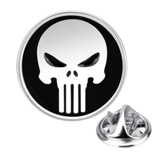 CUSTOMprivé Punisher Anstecknadel pin Biker Triker Skull Tottekopf für Biker Motorradfahrer