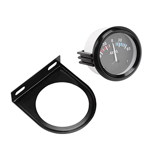 Millimeter Amperemeter Auto Amperemeter Automotive Amperemeter ABS Material Durchmesser 52mm 12V mit Gauge Cover Hintergrundbeleuchtung Amperemeter für Automotive Modifikationen Vielseitiges ATV