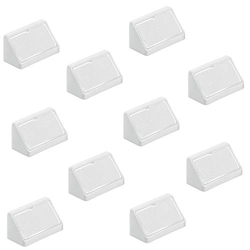 Gedotec Universal-Eckverbinder weiß Korpusverbinder aus | Möbelverbinder Kunststoff mit Abdeckkappe | Möbelbeschläge Breite 44 mm | 20 Stück - Schrankverbinder zum Schrauben