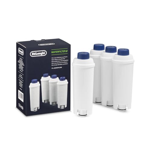 De'Longhi Original Wasserfilter 4er Pack DLSC321 - Zubehör für De'Longhi Kaffeevollautomaten mit Wasserfilter, Pflege und Schutz der Maschine, optimiert die Kaffeequalität und schützt vor Kalk