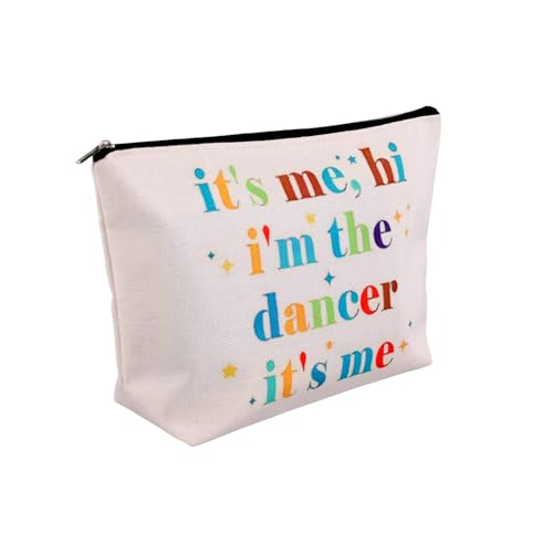 Tanztasche, Kosmetiktasche aus Canvas mit Reißverschluss für Tänzer Geschenk zum Balletttanzen Kosmetiktasche für Make-up und Geschenke für Tänzerinnen für Frauen Mädchen