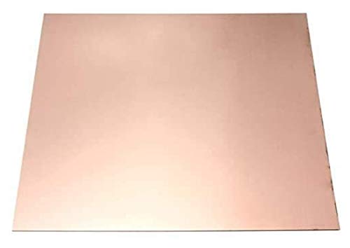 ANSNOW Messing Dünner Messingblechstreifen, Goldfolie, Messingfolienplatte, 0,5 Mm, 100 Mm X 100 Mm, Metallzuschnitte, Erstklassige Qualität, 100 Mm X 100 Mm X 0,5 Mm Reine Kupferblechfolie (Größe: