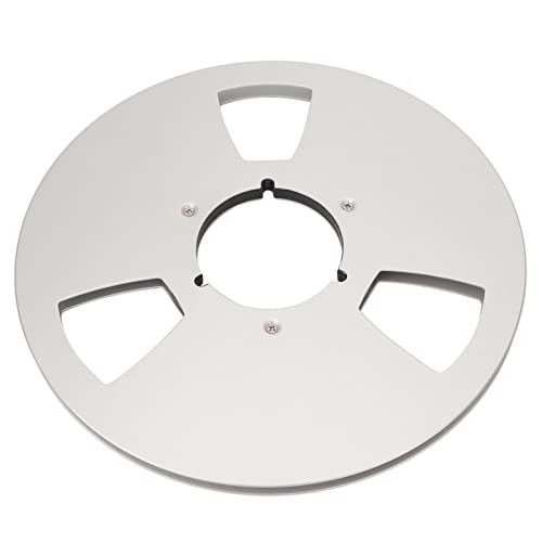 ciciglow 1/4 10 Zoll Leere Bandspule, DREI Löcher Leere Disc Öffnungsmaschine Teile Aluminiumlegierung Spule Tonbandgerät Zubehör für Nab(Silber)