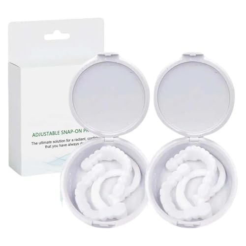 Ayyecoeeye Teeth, Ayyecoeeye Whitening Künstliche Zahnprothesen, Verstellbare Schnalle Zahnersatz, Silikon Reline Prothese Set, Einstellbarer Snap-On, Perfekte Passform Zähne (2)