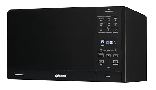 Bauknecht MW 49 BL Freistehender Mikrowellen Backofen/Mikrowelle 800 Watt/Quarz-Grill 900 Watt/Heißluft 1700 Watt/Dampfgarfunktion inkl. Dampfgarbehälter