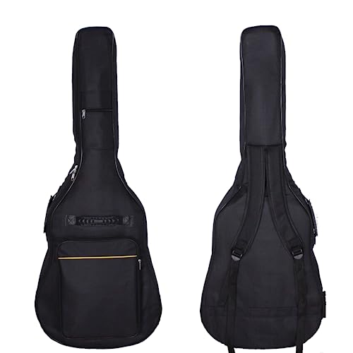 JIAMIAN Schwarz E-Gitarren Taschen, Elektrische Gitarrentasche, Oxford Gitarre Tasche, Wasserdichte Gitarrentasche mit Doppeltem Verstellbarem Schultergurt
