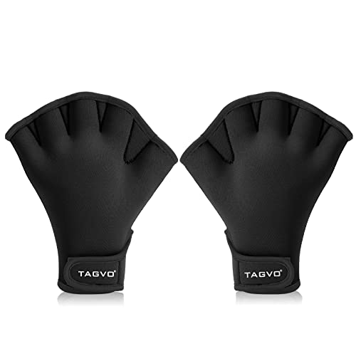 TAGVO Aquatic Handschuhe für den Oberkörperwiderstand, Schwimmhandschuhe mit Trageschlaufe, gut nähen, kein Ausbleichen, Größen für Männer Frauen Erwachsene Kinder
