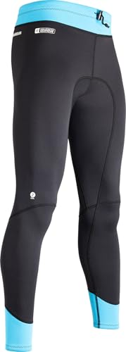 CRESSI Women's Guardian Neoprene Pants 2mm Doppelt Gefütterte Neoprenhose, Schwarz/Aquamarin, XL/5