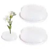Blumenstielhalter, Pack of 2 Blumen-Frosch Ikebana Kreisförmiges Blumenarrangement Kunststoff Blumenigel Kreisförmiger Blumenständer Ausgestattet mit 3 Saugnäpfen, geeignet für DIY Blumenhandwerk
