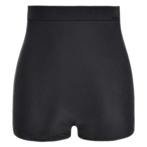 Generisch Hoserock Taillen-Frauen Bikini-Strand Plus-Slip Bottom Badeunterteil-Größe Geraffte Bauchweg Schnell Trocknende -Tankinis-Set Strand-Shorts Sommer-Damen Strandshorts (Black, XXXXL)