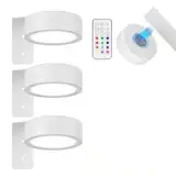 EliphonTowne 3PCS Bilderleuchte Kabellos Lampe - Schlafzimmer Wohnzimmer Bildbeleuchtung Leuchte, Magnetische Atmosphäre LED Wandleuchte Kabellos, Remote Control Art Painting Wandleuchte Ohne Bohren