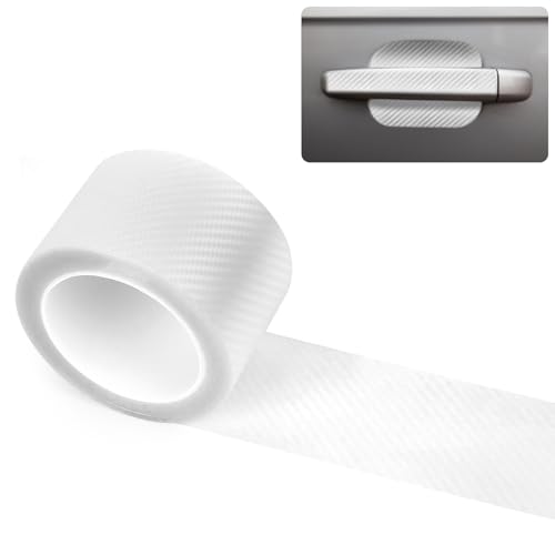 Auto Einstiegsleisten Schutzfolie Aufkleber, 7cm x 10m Auto Einstiegsleisten Kohlefaser Aufkleber, Klar Schutzfolie Aufkleber für Stoßstangenschut (7CM bis 10M)