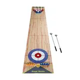 3 in 1 Shuffleboard Bowling Curling Spiel, Familienspiel - Shuffleboard Tabelletop Spiele Eisstockschießen Brettspiel für Zuhause, Party