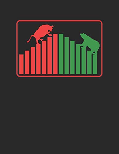 Notizbuch: Aktien, ETF, Fond, Reit und Anleihen Notizen für jeden Trader, Aktienhändler oder Privatanleger ♦ über 100 Seiten für alle Notizen, Kurse, ... ♦ A4+ Format ♦ Motiv: Bulle vs Bär 3