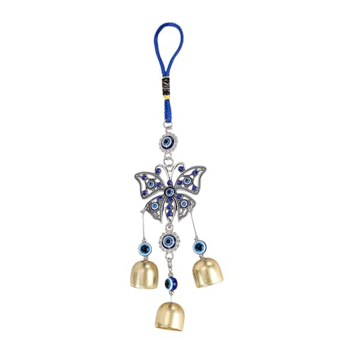 Böser Blick Windspiel, blaues böser Blick, türkisches Amulett mit bösen Blicken, hängende böse Blick-Dekoration, Innen- und Außenbereich, Windspiel, Schutz Wandbehang, böser Blick, Heimdekoration