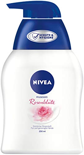NIVEA Pflegeseife Rosenblüte (250ml), pflegende Flüssigseife für spürbar weiche, geschmeidige Hände, pH-hautfreundliche Handseife mit Rosenblüten-Duft