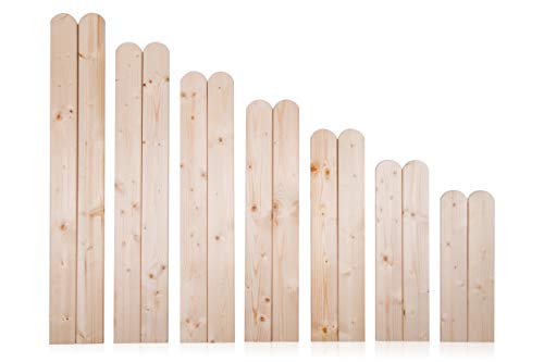 AZZAP Zaunlatten 50cm 15 Stück Holzzaun Holz Zaun Brett Zaunbrett Gartenzaun