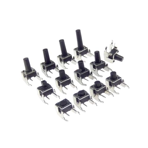 20PCS 6X6X5H 6 * 6 * 5mm 4Pin touch button switch Self-reset 90 degrees side insert with bracket