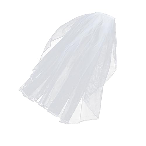 SAFIGLE Eleganter Brautschleier Mit Kamm Kurzer Schleier Für Die Braut Hochzeitsschleier Kurzer Brautschleier Aus Tüll Für Das Hochzeitsfotoshooting