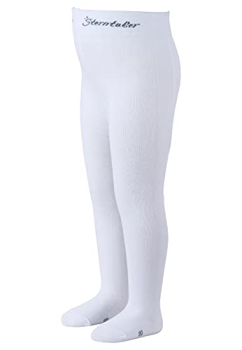 Sterntaler Mädchen strømpebukser Uni Strumpfhose, Weiß, 110-116 EU
