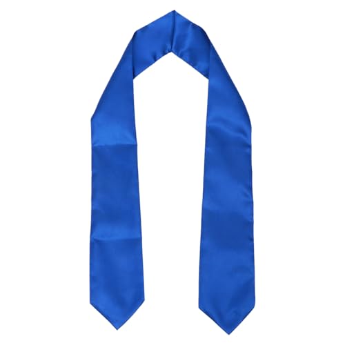 VALICLUD 1Stk Graduierungskleid Schal Abschlussschärpe Blaue Abschlussstola Junggesellin Abschluss Schärpe Abschlusskleidung Schärpe Graduierung Stahl Schärpe Unisex Junggesellenstola Satin