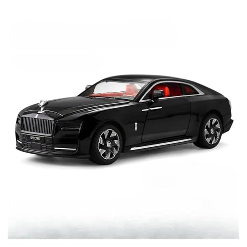 1 24 Für Alloy Diecast Car Rolls Royce Spectre Simulation Limousine Pull Back Sound Licht Dekorative Spielzeug Druckgussmodelle Motorfahrzeuge(Schwarz)