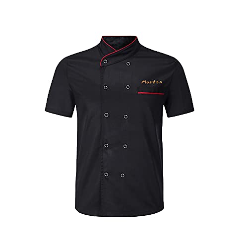 Personalisierte Kochjacke Mantel Kurzarm/Langarmhemd Bestickte Kochjacke Custom Hotel Küche Restaurant Arbeitsuniform Bäckerei Herd Food Service Catering T-Shirt für Männer und Frauen