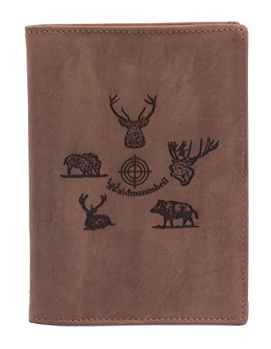 FFelsenfest Waffenscheinmappe mit Jagdmotive Ausweishülle Hülle DIN A6 Etui für Jagdschein, Begehungsschein, Waffenbesitzkarte