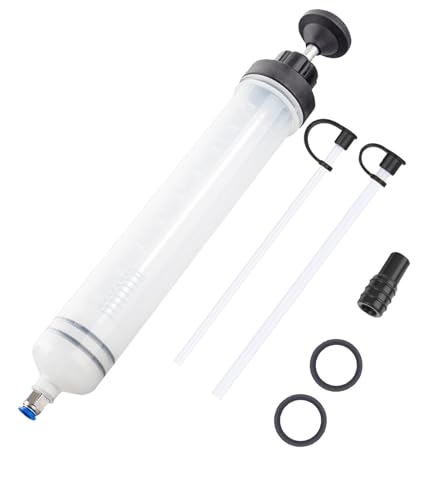 PobbXenn Ölabsaugspritze 200ml Ölspritze Ölabsaugpistole Handpumpe Ölansauger Ölpumpe Bremsölspritze Auto Lieferung Handpumpe, Geeignet für Motor Getriebe Hinterachsöl Kühlflüssigkeit
