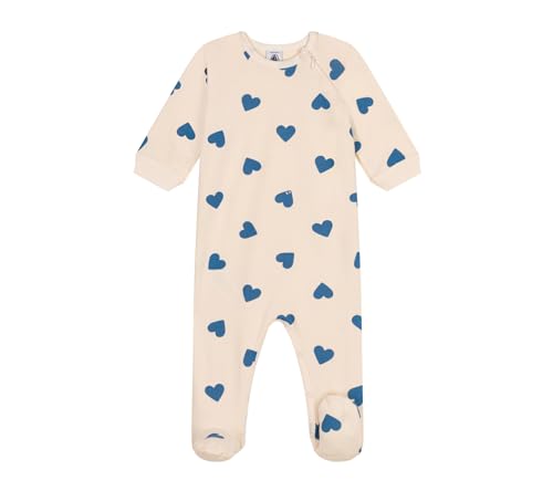 Petit Bateau A0B2E Langärmliger Schlafanzug Unisex Baby Avalanche/Beach 18 Monate