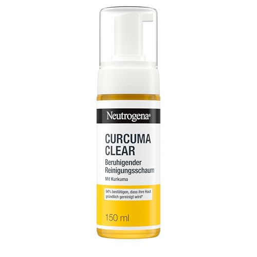Neutrogena Curcuma Clear Gesichtsreinigung, Beruhigender Reinigungsschaum, Make-up Entferner, 150ml