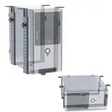 RICOO PC Rechner Halterung für Untertisch Schreibtisch Computer Montage TRH02-B CPU Gehäuse Halter bis 35-Kg Stehend/Liegend Unter Tischhalterung Rack Unterbau Vertikal/Horizontal Schwarz