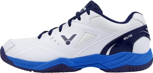 VICTOR SH-A170 Badmintonschuh, Squashschuh Hallenschuh für jeden Bodenbelag, mehr Komfort und sicheren Halt/Unisex Größe 42, Weiß, 42 EU