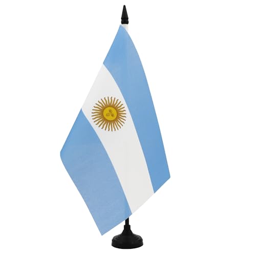 AZ FLAG - Tischflagge Argentinien - 21x14 cm - Argentinische Tischfahne 14 x 21 Cm - Flaggen