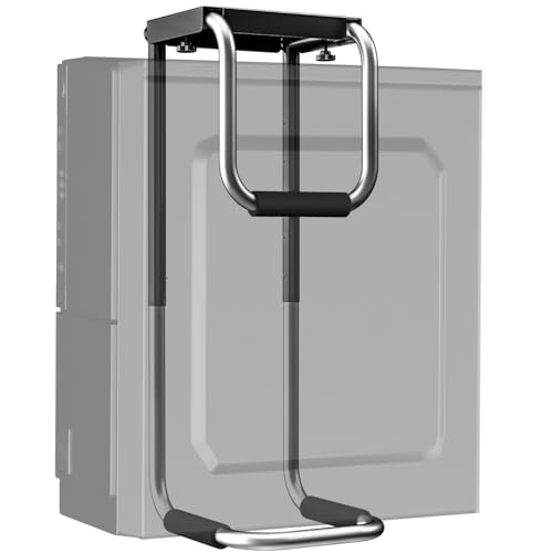 Verstellbare PC-Halterung unter schreibtisch für meisten Computergehäuse,Heavy Duty Computergehäuse-Halterung mit Schutzpolster,Hervorragende Luftzirkulation Maximale Tragfähigkeit 30 kg-Schwarz