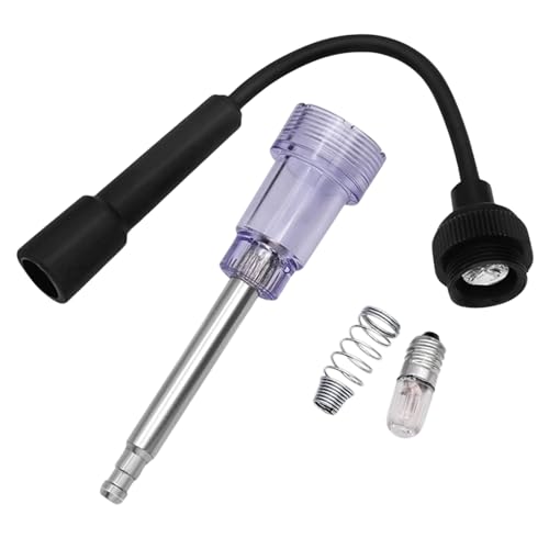 BOROCO Zündfunkentester, Zündung Prüfer Zündkerzen Tester, Zündanlage Coil Auto KFZ Motor Zündkerzentester, Zündsystem Zündkerzenprüfer für Pkw, Lkw, Motorräder, Rasenmäher, Kettensägen