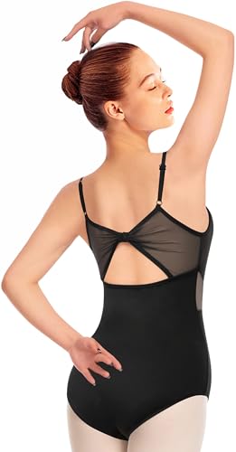 Mulnall Damen Ballett Trikot Ärmellos Gymnastikanzug Ballettanzug Rückenfrei Tanztrikot Baumwolle Jumpsuit Ballettkleidung (23905-06-S)